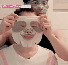 Face Mask Squeeze GIF - Face Mask Pampered Panda Face GIFs