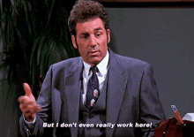 But I Dont Even Work Here Not My Problem GIF - But I Dont Even Work Here Not My Problem Cosmo Kramer GIFs