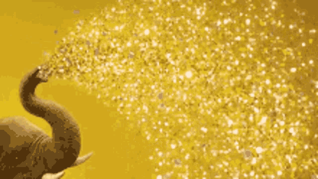 Glitter Elephant GIF - Glitter Elephant Golden - Discover & Share GIFs