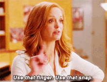 Glee Emma Pillsbury GIF - Glee Emma Pillsbury Use That Finger GIFs