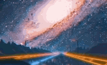 koknxxahag81 aesthetic stars road galaxy sky