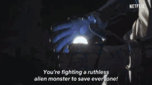 Youre Fighting A Ruthless Alien Monster To Save Everyone GIF - Youre Fighting A Ruthless Alien Monster To Save Everyone Hero GIFs