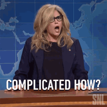 Complicated How Marsha Blackburn GIF - Complicated How Marsha Blackburn Saturday Night Live GIFs