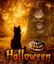 Halloween Black Cat GIF - Halloween Black Cat Sparkle GIFs