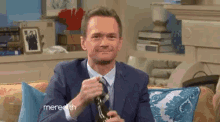 Neil Patrick Harris Gets His Drink On At The Meredith Vieira Show! GIF - The Meredith Vieira Show Neil Patrick Harris Drink GIFs
