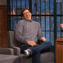 Andy Samberg Goofy GIF - Seth Meyers Late Night Seth Late Night With Seth Meyers GIFs