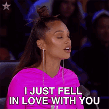 I Just Fell In Love With You Alesha Dixon GIF - I Just Fell In Love With You Alesha Dixon Britains Got Talent GIFs