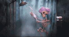 Calaca Bañandose GIF - Calaca Esqueleto Espanto GIFs