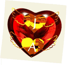 jaisini heart art gif polaroid gold accents rotating heart gif