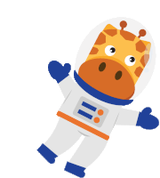Astronaut Eduwis Sticker - Astronaut Eduwis Giraffe Stickers