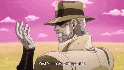 Yes Yes Yes Oh My God Jojo GIF - Yes Yes Yes Oh My God Jojo Joseph Joestar  - Descubre &amp; Comparte GIFs