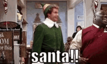 santa elf christmas going crazy over santa buddy
