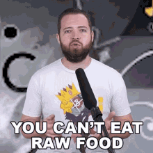 you cant eat raw food bricky bigbrickplays you cant eat food raw you have to cook the food before you eat