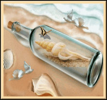 Bottle Butterfly GIF - Bottle Butterfly Beach GIFs