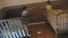 Star-crossed Toddlers Figure Out A Way To Come Together GIF - Babies Reach Cute GIFs