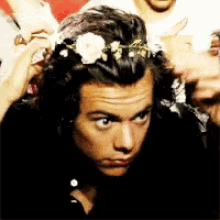 Harry Styles One Direction GIF - Harry Styles One Direction Flower Crown GIFs