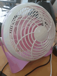 Pink Electric Fan Spin GIF - Pink Electric Fan Electric Fan Spin GIFs