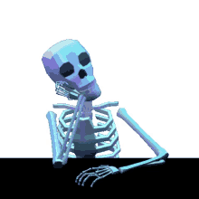 waiting skeleton bored