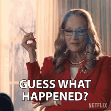 Guess What Happened President Orlean GIF - Guess What Happened President Orlean Meryl Streep GIFs