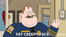 Fat Creepy Face Chief Randall Crawford GIF - Fat Creepy Face Chief Randall Crawford Paradise Pd GIFs