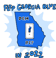 Democrat Republican Sticker - Democrat Republican Georgia Stickers