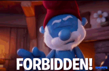 Forbidden! GIF - Forbidden Smurfs Smurfs The Lost Village GIFs