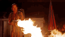 Flame Thrower Leonardo Dicaprio GIF - Flame Thrower Leonardo Dicaprio Lance Flamme GIFs