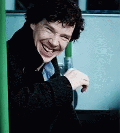 Laughing Sherlock GIF - Laughing Sherlock Benedict Cumberbatch - Discover & Share GIFs
