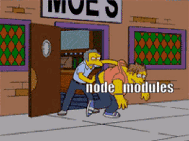 Node Modules,The Simpsons,bundle,Get Out,gif,animated gif,gifs,meme.