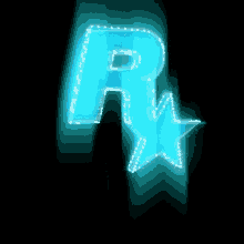 rock star logo spinning glow