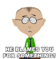 He Blames You For Something South Park Sticker - He Blames You For Something South Park S17e3 Stickers