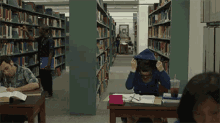 Sleep GIF - Library Study Studying GIFs