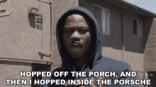 Hopped Off The Porch And Then I Hopped Inside The Porsche Driving GIF - Hopped Off The Porch And Then I Hopped Inside The Porsche Hopped Off The Porch Driving GIFs