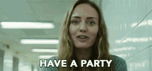 Have A Party Laura Haddock GIF - Have A Party Laura Haddock Zoe Walker GIFs