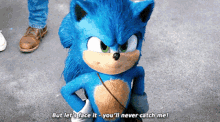 Sonic The Hedgehog But Lets Face It GIF - Sonic The Hedgehog But Lets Face It Youll Never Catch Me GIFs