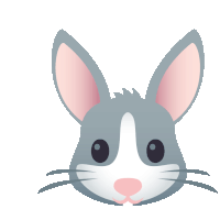 Rabbit Face Joypixels Sticker - Rabbit Face Joypixels Bunny Stickers