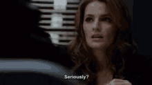 Castle Seriously GIF - Castle Seriously Kate Beckett GIFs