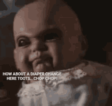 baby scary funny diaper change chop chop