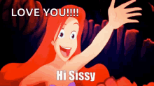 Hi Sissy Ariel GIF - Hi Sissy Ariel Wave GIFs