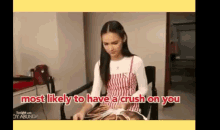 Karina Bautista Most Likely To Have Crush GIF - Karina Bautista Most Likely To Have Crush GIFs