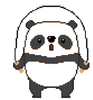 Panda Cute Sticker - Panda Cute Jump Rope Stickers
