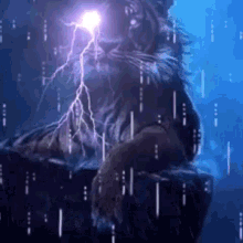 tiger rain lightning