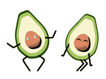 avocado lovers couple dancing healthy foods avocado lovers couple dancing healthy foods