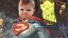 superman superhero clench fist cute baby