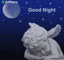 Good Night Gifkaro GIF - Good Night Gifkaro Angel GIFs