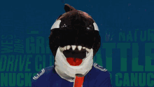Vancouver Canucks Fin The Whale GIF - Vancouver Canucks Fin The Whale Confetti GIFs
