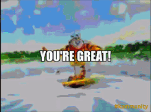 Tony The Tiger Great GIF - Tony The Tiger Great Surfing GIFs