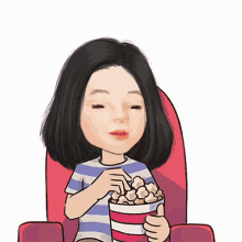 Jagyasini Eating Popcorn GIF - Jagyasini Eating Popcorn Popcorn GIFs