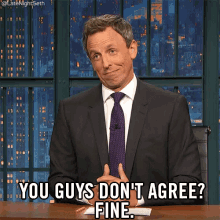 Don'T Agree GIF - Seth Meyers Late Night Seth Lnsm GIFs
