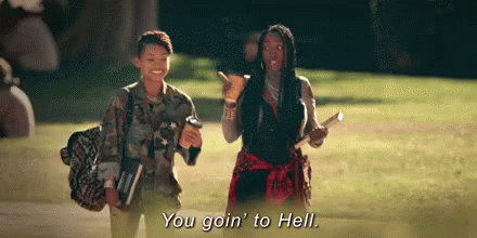 You Goin' To Hell... Save You A Seat! GIF - Dear White People Dear White People Gi Fs Logan Browning GIFs